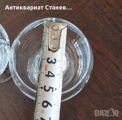 Комплект от 9 броя кристални чаши с ръчно изпълнен шлиф, снимка 15 - Чаши - 55286385