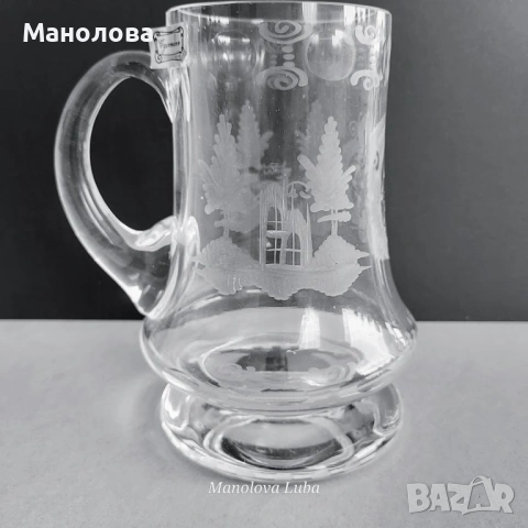 Халба от кристално стъкло Egermann , снимка 3 - Други ценни предмети - 54286091