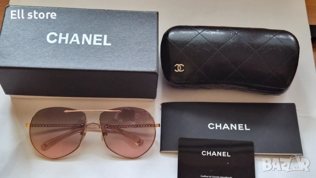 ОРИГИНАЛНИ слънчеви очила Chanel Chain Aviator 4667 (Размер 57), снимка 2 - Слънчеви и диоптрични очила - 54997217