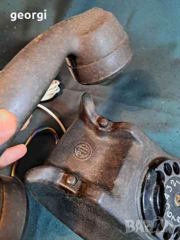 стар бакелитов телефон PTT 34/4, снимка 4 - Антикварни и старинни предмети - 53988312