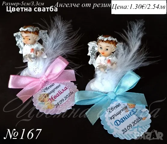 Подаръчета за кръщене- ангелче, Подаръци за кръщене, Ангелче подаръче за кръщене, снимка 9 - Декорация - 25589148