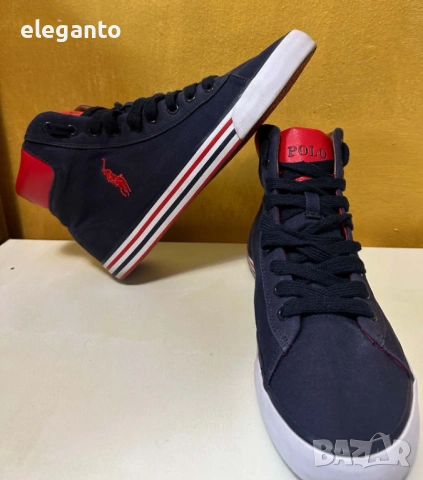Оригинални мъжки обувки Polo Ralph Lauren Harvey Canvas High , 41 размер, снимка 2 - Ежедневни обувки - 54456651