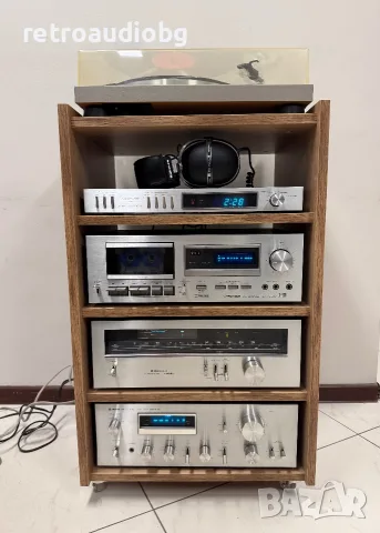 🔈ТОП ретро аудио сет PIONEER синя серия - усилвател, тунер, дек, таймер, грамофон и шкаф🔈