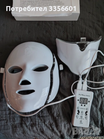 LED маска за лице с яка Dermis 1003, снимка 2 - Козметични уреди - 54007842