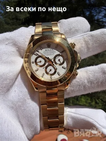 Rolex Daytona Gold Мъжки Часовник С Бял Циферблат Код Chronolux44
