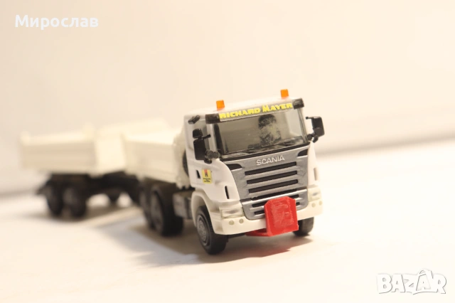 HERPA 1:87 H0 SCANIA САМОСВАЛ ГОНДОЛА КАМИОН МОДЕЛ КОЛИЧКА, снимка 7 - Колекции - 54396302