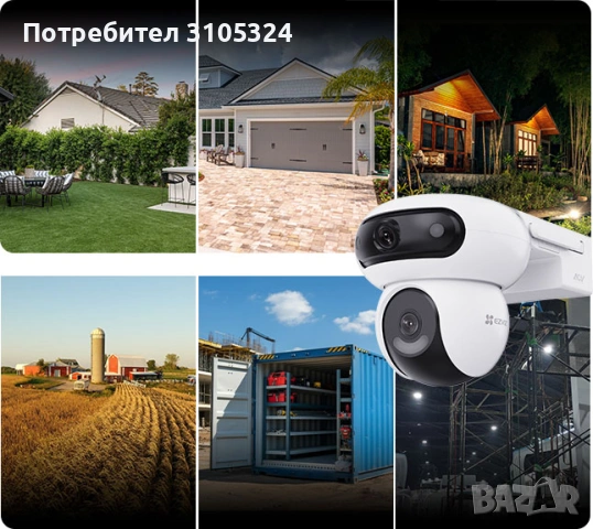 EZVIZ безжична камера 4G LTE Wi-Fi 4.0MP, снимка 4 - HD камери - 55024362