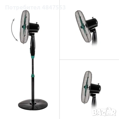 Вентилатор на стойка 16" Muhler FM-1650, 40W, снимка 2 - Вентилатори - 54808151