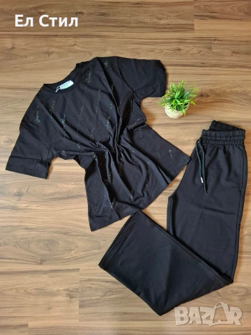 🤍Сет Памук Черно Л/ХЛ Кафява+Бежово С/М Л/ХЛ 35 €, снимка 3 - Спортни екипи - 54313411