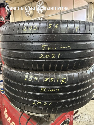 Гуми 205/55/17 Bridgestone 2 броя летни, снимка 2 - Гуми и джанти - 55501566