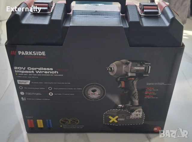 Акумулаторен ударен гайковерт Parkside Performance PPDSSA 20 Li B2 – Brushless – 600 Nm – 20V – нов, снимка 5 - Винтоверти - 55183174
