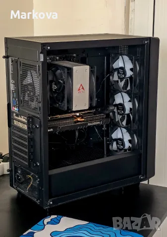Геймърски компютър | Ryzen 5 7500F + RX 7700 XT | Gaming PC | Без RAM и SSD | Отлично състояние, снимка 5 - Геймърски - 55355275