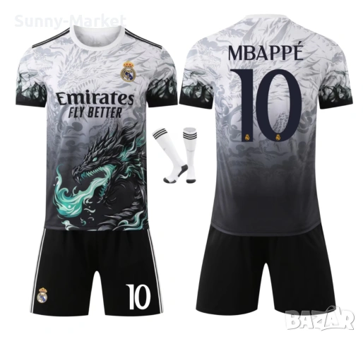 Детски Футболен екип Реал Мадрид Мбапе Mbappe тениска + шорти + чорапи, снимка 2 - Детски комплекти - 55204463