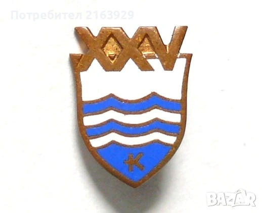 Красив и рядък юбилеен спортен знак с емайл - ДСО Калев