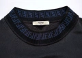 Fendi копринен топ в черно с FF лого на деколтето, снимка 6