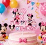 Мини Маус картонен топер Happy birthday за декорация на торта , снимка 2