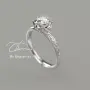 Годежен пръстен 14К бяло злато с GIA диамант 0.33 ct, снимка 1