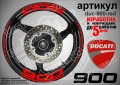 Ducati 900 кантове + надписи за джанти , снимка 4
