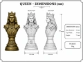 Ръчно оцветени фентъзи шахматни фигури – комплект 32 броя, снимка 8