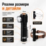 Мощен LED акумулаторен челник за глава 2в1 туристически лед фенер USB за риболов къмпинг палатка, снимка 4