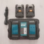 Комплект Двойно Бързо Зарядно DC18RD + 2 бр. Батерии 18V 5.5Ah за Makita LXT, снимка 1