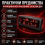 Голям електронен настолен часовник с термометър дата за спалня офис дигитален температура на ток, снимка 3