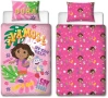Нов детски Dora The Explorer двулицев спален комплект за единично легло Спално бельо Чаршаф, снимка 1