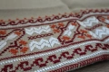 Ръчно бродирано каре с български фолклорни мотиви 52 × 54 см, снимка 1