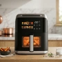 Еърфрайър с горещ въздух Oliver Voltz OV51980CE, 1200W, 4L, 10 програми, LED дисплей, прозорец, снимка 4