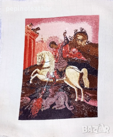 Оригинален Вилеров гоблен на Свети Георги, снимка 3 - Гоблени - 54172091