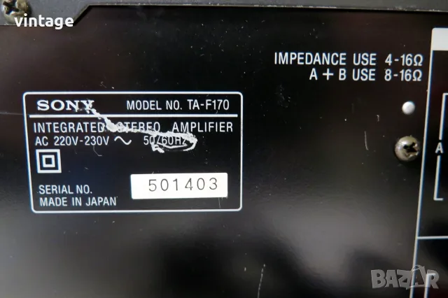 Sony TA-F170_03, снимка 7 - Ресийвъри, усилватели, смесителни пултове - 55464832