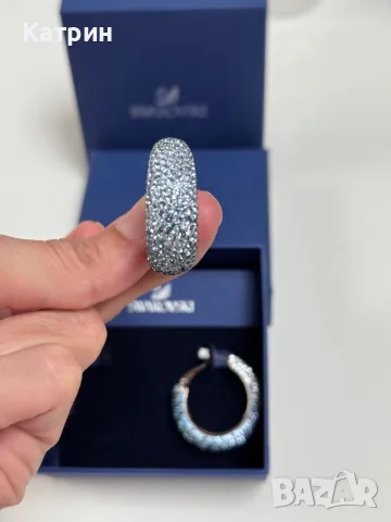 Чисто нови обеци Swarovski Abstract Blue , снимка 6 - Обеци - 55443649