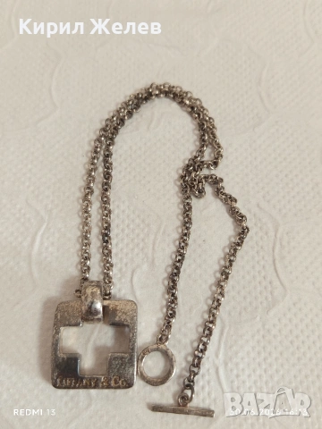 Оригинално сребърно колие Tiffany*Co стил и елегантност 55555 , снимка 10 - Колиета, медальони, синджири - 55102549