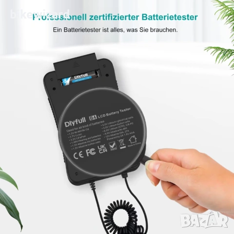 Универсален тестер за батерии AAA AA 9V CR123A – LCD дисплей за всички видове батерии НОВО, снимка 2 - Друга електроника - 54545202