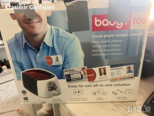 Принтер за карти Badgy 100 B12U0000RS, снимка 5 - Принтери, копири, скенери - 54956013