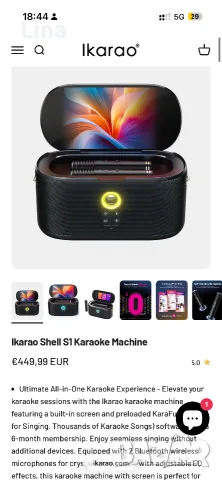 Ikarao Shell s1 караоке, снимка 2 - Караоке - 55407686