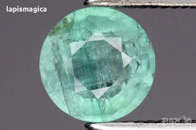 Естествен смарагд за Нигерия 0.63ct 5.5mm кръгла шлифовка