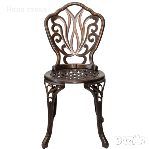 Градински стол, цвят кафяв, 45*52*87 см, снимка 2 - Градински мебели, декорация  - 54009209