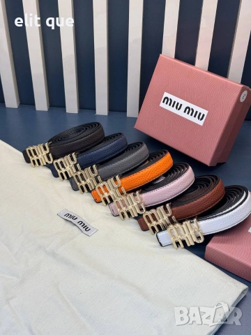 колани от естествена кожа в кутия miu miu 2см