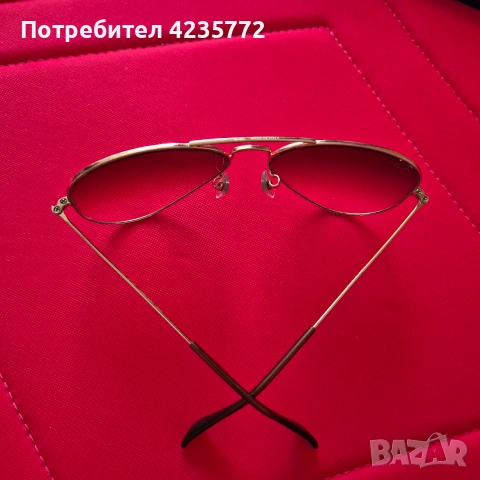 Оригинални слънчеви позлатени очила Ray-Ban Aviator. , снимка 3 - Слънчеви и диоптрични очила - 55011662