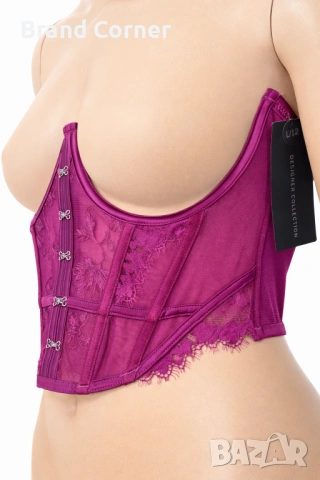 Hunkemöller дамски корсет размер L в наситен цикламен цвят, снимка 2 - Корсети, бюстиета, топове - 54535224