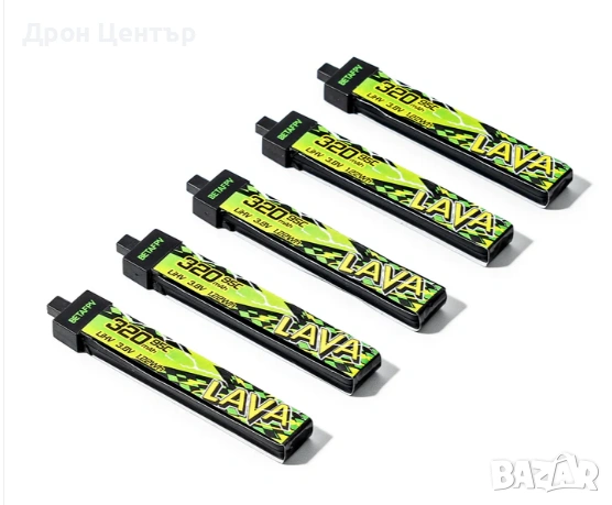 BetaFPV LAVA 320mAh 1s 95C комплект батерии (5 броя), снимка 2 - Дронове и аксесоари - 55063750