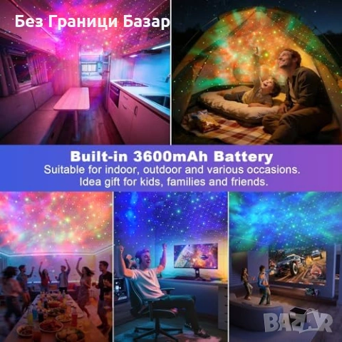 Нов Астронавт проектор галактика звезди с дистанционно и таймер за детска стая, снимка 7 - Други - 54043107