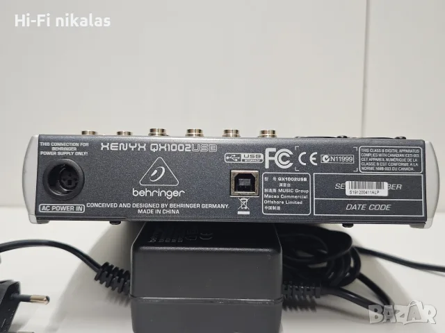 миксер смесител мишпулт процесор ефект BEHRINGER XENYX QX1002 USB Klark Teknik multi FX-processor, снимка 7 - Ресийвъри, усилватели, смесителни пултове - 55313624