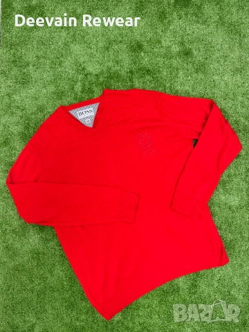 Boss | Casual Luxury | Мъжки пуловер | Размер: XXL | Червен | Като нов, снимка 2 - Пуловери - 54744462