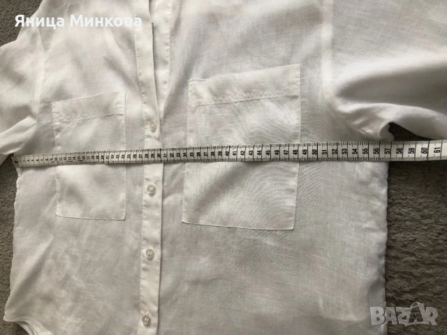 Дамска ленена риза H&M, снимка 7 - Ризи - 54810371