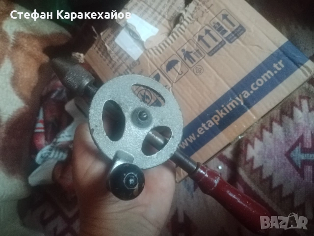 Стара ръчна дрелка, снимка 4 - Винтоверти - 55227491