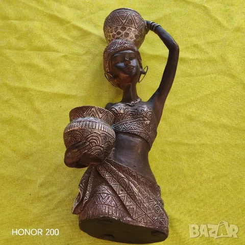 Фигурка, статуетка Африканско момиче. , снимка 5 - Статуетки - 55393344