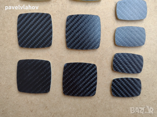 Пластмасови плочки с карбоново покритие - въглеродни влакна, 18 броя, снимка 7 - Други - 53983764