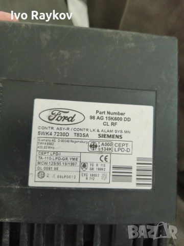 Модул Централно Заключване за Ford Focus, 98 AG 15K600 DD, 98AG15K600DD, SIEMENS 5WK4 , снимка 3 - Части - 54834740